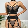 thumbnail image 5 of Gibobby Conjunto de lencería Sexy Conjunto de Lencería de Malla, Conjunto de Lencería de Encaje Transpirable Color Block Sujetador Suave y Elegante para Mujer(Negro, CH), 5 of 5