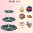 thumbnail image 5 of Unique Bargains 3-Layer Cupcake Stand Round Display Holder Dark Green White, 5 of 6