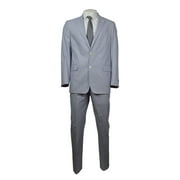 New Brooks Brothers Mens Blue White Striped Regent Fit Two Piece Suit 43R 37W 0763-1