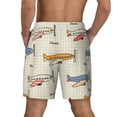 thumbnail image 4 of Haiem Striped Vintage Planes Mens Swim Trunks with Compression Liner 2 in 1 Swimming Shorts Stretch Swimwear Quick Dry,Board Shorts-XX-Large, 4 of 9