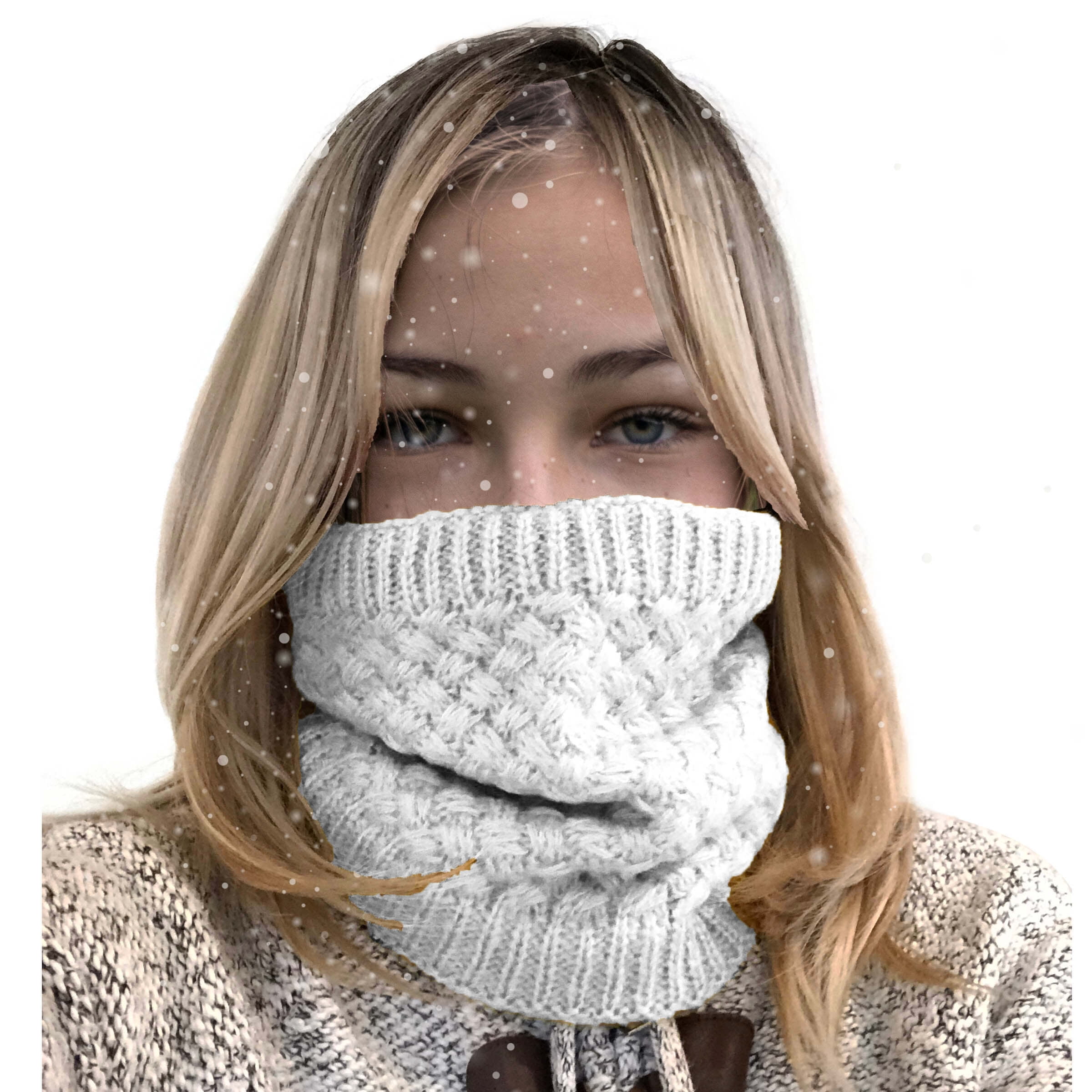 beliebter großer Rabatt Winter Knit Neck Inside Year Tube (Heather Old) for 12 Warmer Furry Gray) Kids Scarf (Preschoolers to