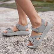 CAMEL Womens Sandals Lightweight Comfort Summer Casual Flat Sandals Trekking Gray