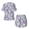 thumbnail image 2 of Sigee Lavender Flowers for Sleepwear Casual Pjs with Pockets Women's Pajamas Sets Shorts 2 Piece Short Sleeve Lounge Sets XX-Large, 2 of 9