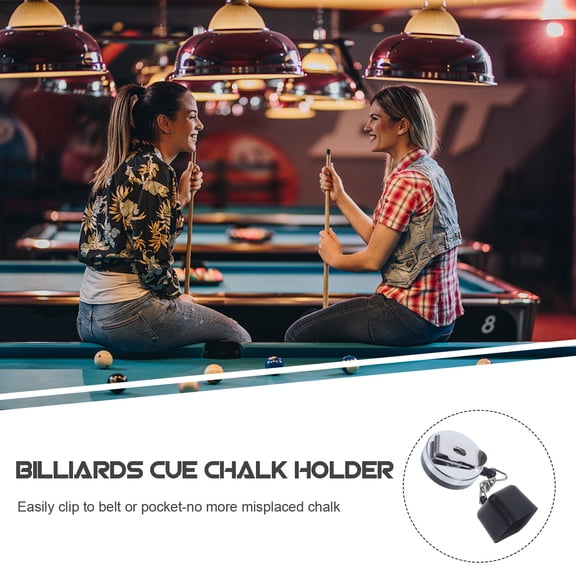 RENACLIPY Retractable Chalk Holder with Black Steel Clip and Belt Attachment for Pool Billiards Accessories
