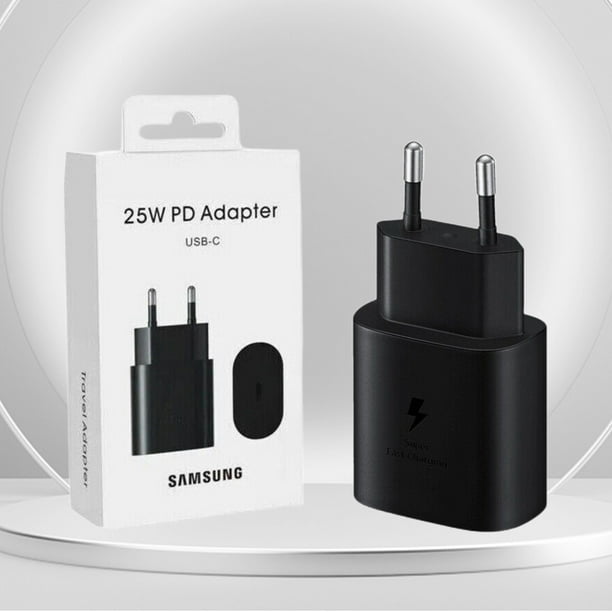 Cabezal de carga rápida original Cabezal de cargador rápido de 25W para Samsung Galaxy F9160 A70 Hugtrwg Para estrenar