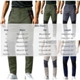 thumbnail image 3 of Men's Hiking Pants Cargo Work Pants Water Resistant Quick Dry Lightweight Camping Travel Outdoor Nylon Pants with Zipper Pockets and Elastic Waistband, 3 of 9