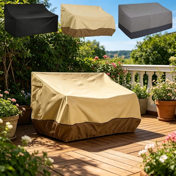 AYktou Outdoor Furniture Chair Cover, Waterproof Patio Chair Cover Heavy Duty Garden Furniture Protector, UV Resistants Windproof Lawn Chair Covers for Singles Sofa Couch Lounge Armchair Patio Set