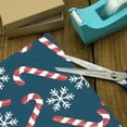 thumbnail image 2 of Wrapping Paper Gift Wrap – Blue Canes and Flakes – 1, 2, 3, 4 or 5 Rolls (4 Rolls), 2 of 3