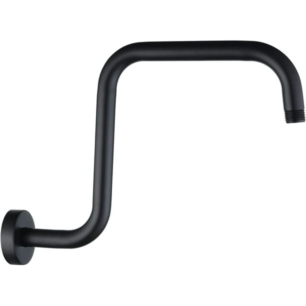 BRIGHT SHOWERS 13 Inch Shower Head Extension Arm with Flange S Shaped