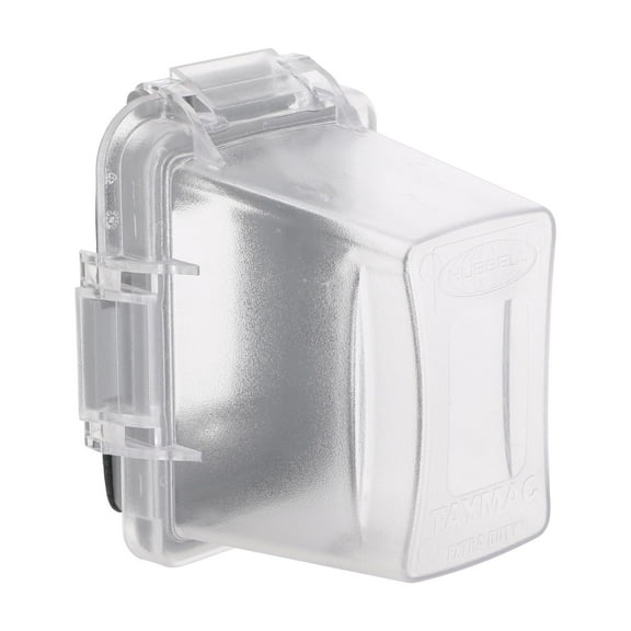 TayMac MM720C Bell 1-Gang Non-Metallic Weatherproof In-Use Deep Cover, Clear