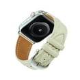 thumbnail image 7 of Wave Grain Compatible with Apple Watch Band 41mm 40mm 38mm, Genuine Leather Band Replacement Strap Compatible with iWatch Series 9/8/7/6/5/4/3/2/1/SE2/SE,Beige, 7 of 7