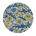 thumbnail image 2 of JRXY Yellow and Blue Floral Tablecloth Round Farmhouse Boho Tablecloth Spring Summer Fabric Table Cloth With Resistant For Kitchen Holiday Picnic Party Dinner Room Indoor Outdoor Decor White, 2 of 7