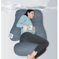 thumbnail image 1 of Almohada de embarazo MOON PARK en forma de U para todo el cuerpo, gris, con funda, 1 of 7
