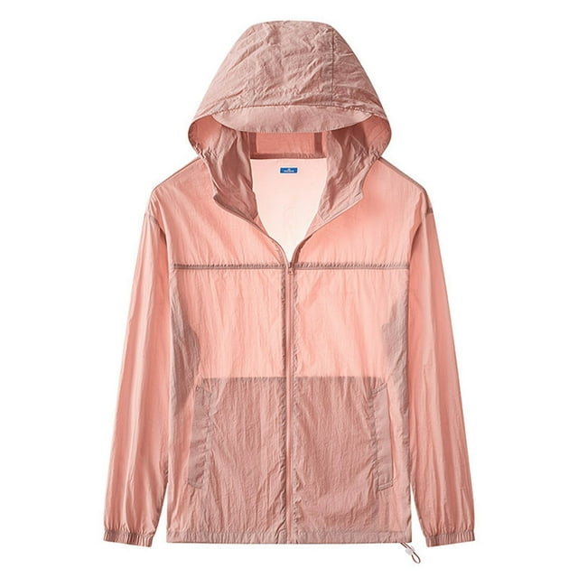 Plebaso Veste de Randonnée UPF 50+ pour Femmes et Hommes à Fermeture Éclair Complète, Chandail à Capuchon de Protection Solaire, Chandails Légers d'Extérieur contre le Soleil