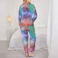 thumbnail image 5 of Kll Vintage Mandala Print Women'S Long Sleeve Pajamas With Pants Sleepwear Loungewear 2 Set-X-Large, 5 of 9