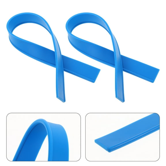 LEORX 2Pcs Blue Squeegee Replacement Accessories for Home Window and Shower Cleaning