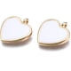 thumbnail image 3 of 10 colgantes de aleación esmaltada con forma de corazón en oro claro, decoración con dijes de metal blanco., 3 of 3