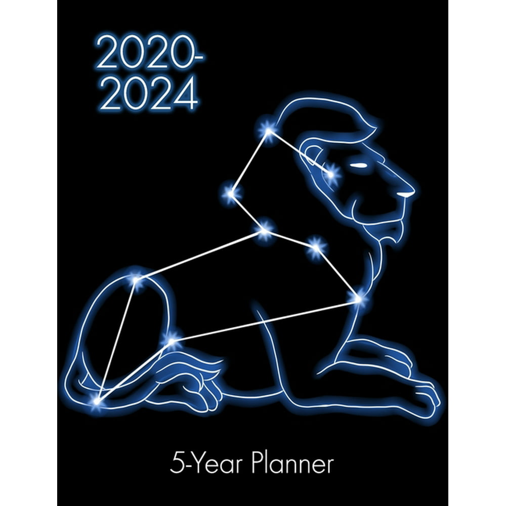 20202024 5Year Planner Leo Zodiac 60 Month Calendar Yearly Goals