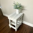 thumbnail image 3 of Del Hutson Designs Reclaimed Wood Slim End Table, Natural (White), 3 of 5