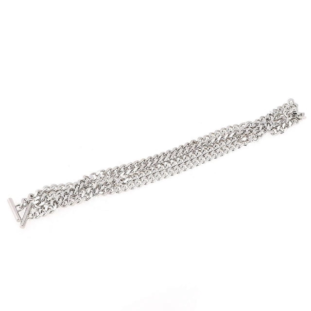 Silver Metal Decorative Chain for Bag Use 8mm Flat Chain Accessory
