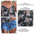 thumbnail image 3 of Top sin mangas con tirantes, cuello en V, estampado floral, ajuste holgado, camisa informal con tiras para mujer para primavera y verano, 3 of 6