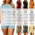 thumbnail image 3 of Besolor Short Sets for Women Summer 2 Piece Stretch Slim Crewneck Short Sleeve Tops with Shorts Comfy Gym Yoga Athletic Set(X-Large,Black), 3 of 5