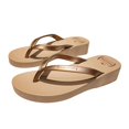 thumbnail image 3 of Zapatillas de cuña de color sólido de verano en línea de moda para mujer, ropa de calle, estilo casual, zapatos de playa para la playa, 3 of 6
