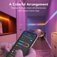 thumbnail image 2 of Govee 24.6' Wi-Fi RGBIC Strip Light with A19 Wi-Fi 1200LM RGBWW LED Smart Light Bulb, Dimmable, Color Changing, 85W Equivalent Bulbs, 2 of 5