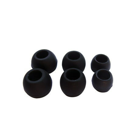 Black Replacement Eartips; Comfort Ear Tips Earbuds Eargels for JVC Air Cushion Stereo Headphones_ Noise Canceling Stereo