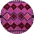 thumbnail image 1 of Ahgly Company Indoor Round Abstract Pink Modern Area Rugs, 6' Round, 1 of 4