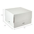 thumbnail image 6 of 12" x 12" x 7.5" White Cardboard Adjustable Cake Box, by Way To Celebrate, 6 of 6