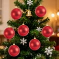 thumbnail image 4 of Red Christmas Matte Ball Ornaments Red Plastic 4.72 Inch For Tree Decor Holiday Party Wedding Indoor Outdoor Shatterproof Hanging Lightweight, 4 of 7