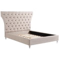 thumbnail image 2 of Bellagio Cream Tufted Velvet California King Platform Bed with Acrylic Legs, 2 of 3