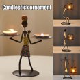 thumbnail image 2 of CAROOTU Metal Candle Holder Abstract Character Candlestick Decorative Handmade Candlestick Home Decor, 2 of 6