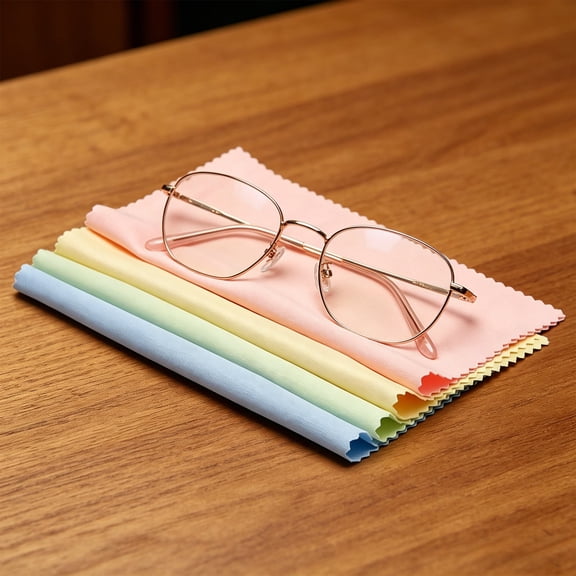 Yhmxh 10 Pack Microfiber Eyeglass Cleaning Cloths, Ultra Soft Lint-Free Lens Wipes, Reusable Polishing Cloths for Glasses, Sunglasses, Camera Lenses, Screens and Delicate Surfaces - Color Mixing
