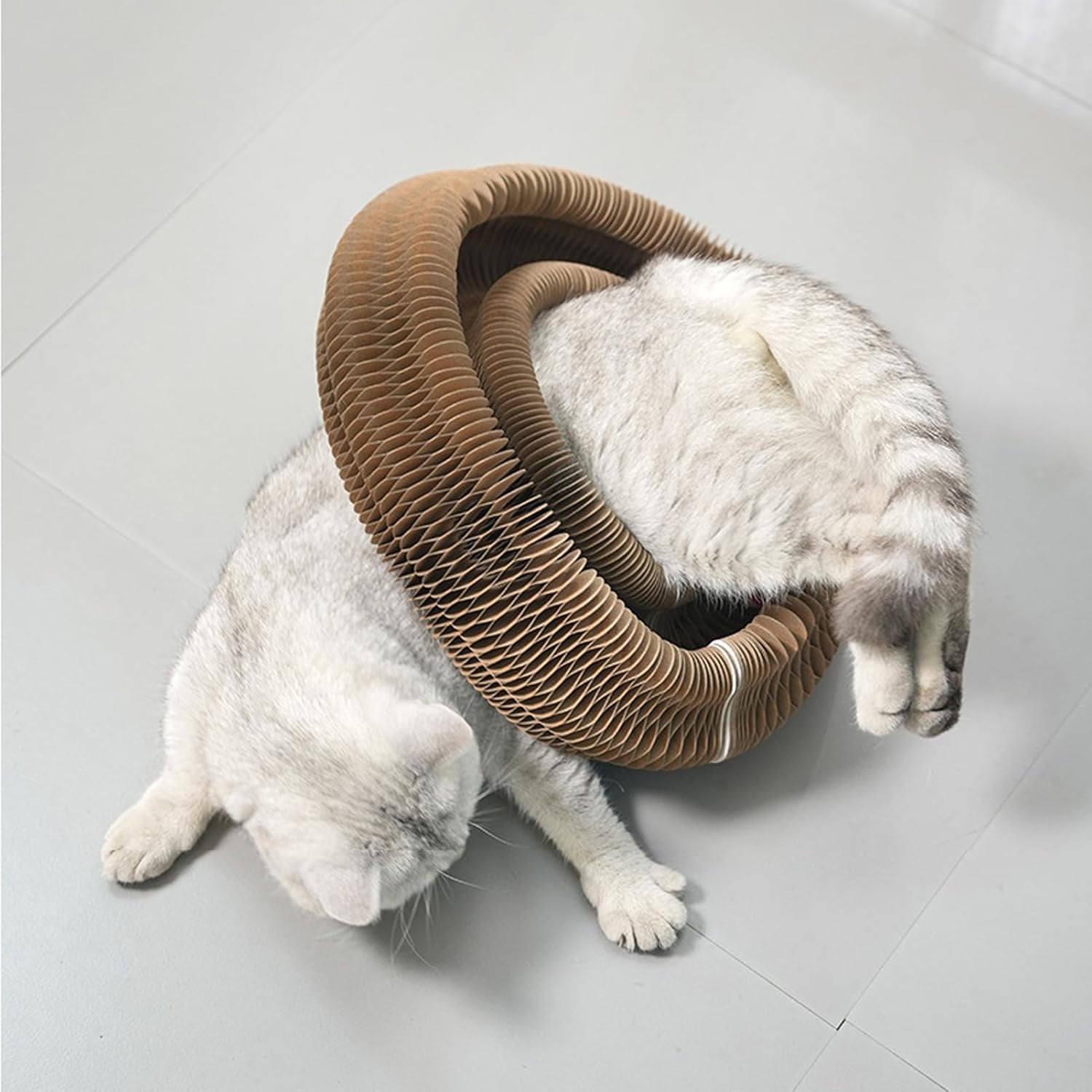 Cat Scratching Board with Ball, Interactive Foldable Cats Cardboard Toy (2PCS)