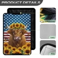 thumbnail image 4 of Yuyamidu Highland Cow RV Door Window Shade Sunflower Privacy Screen Window Cover Universal Camper Trailer Blackout Window Cover, American Flag RV Skylight Cover, 4 of 7
