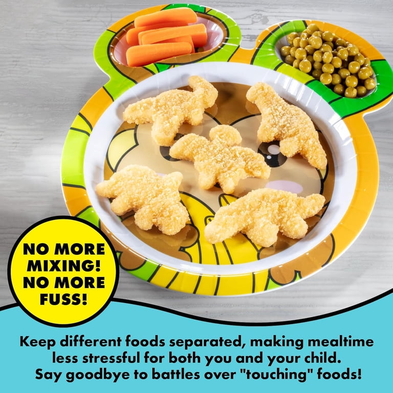 Bentology, Zoo Friends Mealtime Melamine Plates, Set of 4