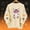 Khaki, variant on Womens Halloween Tops Crew Neck Funny Ghost Printed Long Sleeve Trendy Spooky Festival Pullover Top Black L
