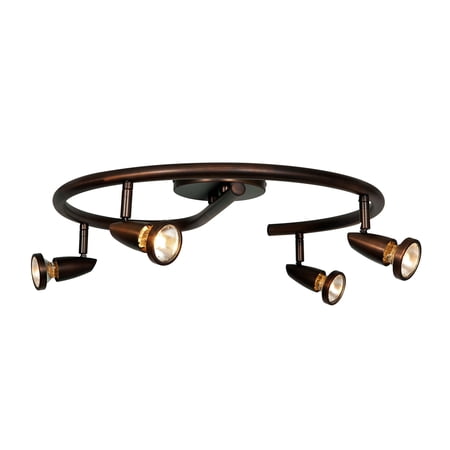 52222LEDDLP-BRZ Access Lighting Mirage - 18 Inch 20W 4 LED Spotlight Semi-Flush Mount-Bronze Finish