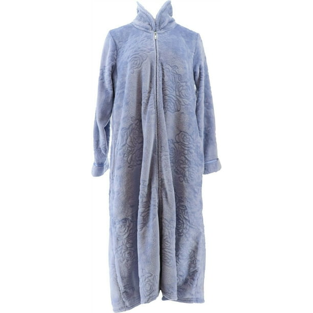 Aria Aria Plush Textured Rose ZipFront Robe Women's 660466