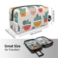 thumbnail image 4 of XMXT Large Capacity Makeup Bag, Smiling Cactus Print Travel Toiletry Bags Zippers Storage Cosmetic Bag for Women Men, One Size, 4 of 9