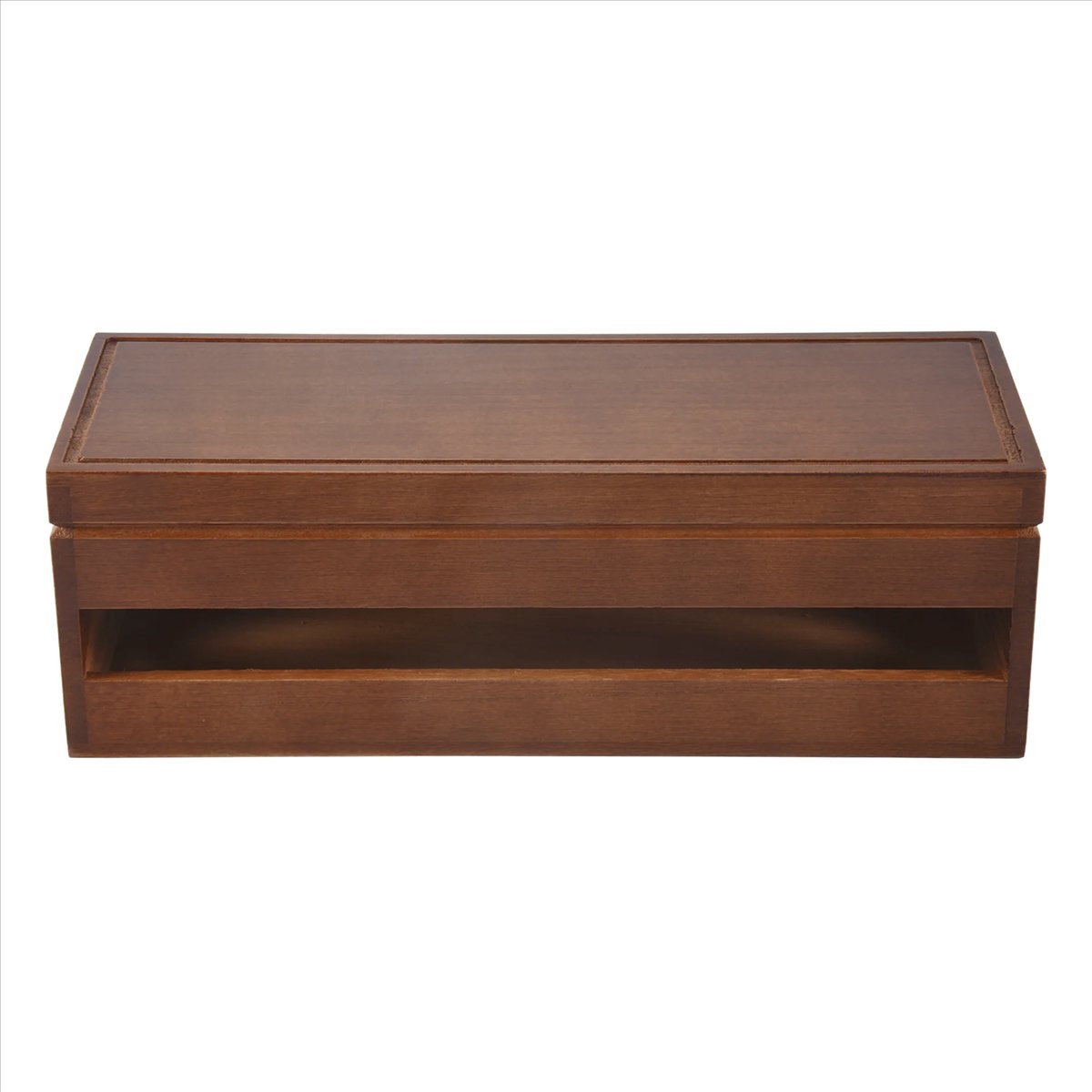 Cable Management Box Wooden Cord Organizer Box for Extension Cord Power Stripe Surge Protector Wire (Coffee Color)