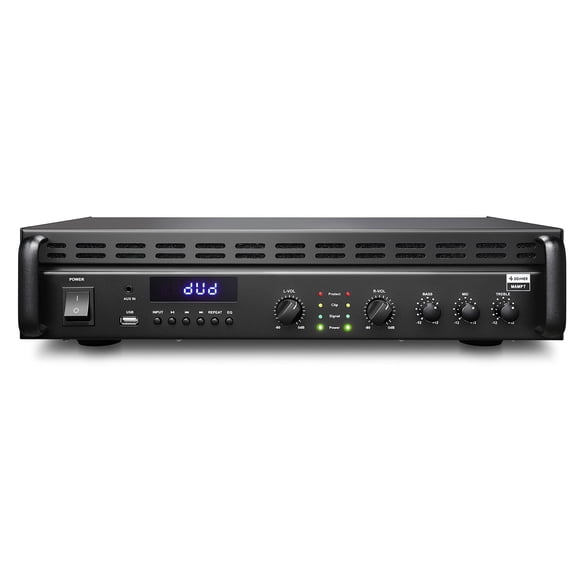 Donner Bluetooth 5.3 Audio Amplifier, 2 Channel Bridgeable Power Amp 100W RMS 225W, EQ Control & Versatile Inputs for Home, Party, Live DJ & Garage