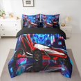 thumbnail image 2 of jejeloiu Race Car 7 Pieces Bedding Comforter Set,Modern Speed Sport Full Bedding Set,Red Blue Fitted Sheet Flat Sheet For Boys,Ultra Soft Home Decor Reversible, 2 of 8