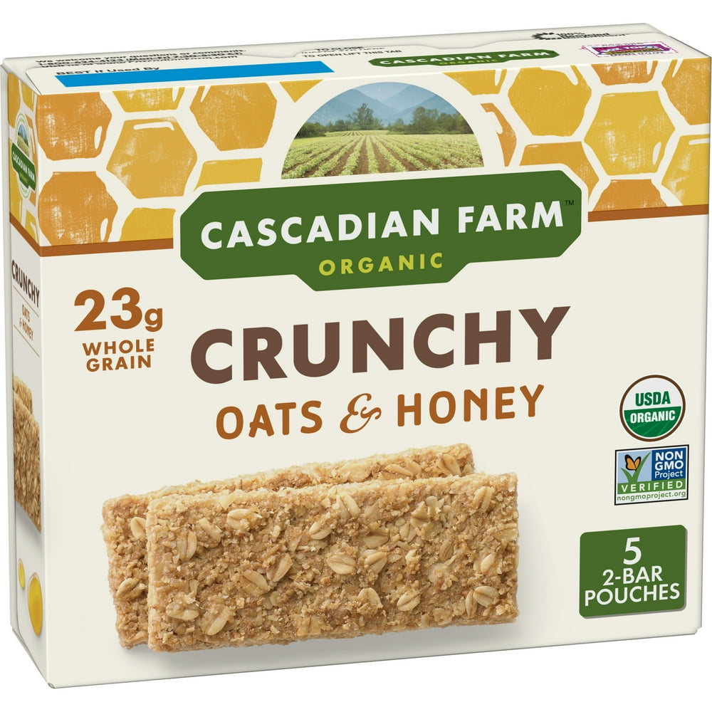 Cascadian Farm Organic Granola Bars Crunchy Oats & Honey