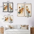 thumbnail image 4 of Designart "Hyperrealistic Orange Daisy Blooms II" Daisy Framed Wall Art Set Of 2 - Cream Floral Framed Canvas Set For Living Room Decor, 4 of 6
