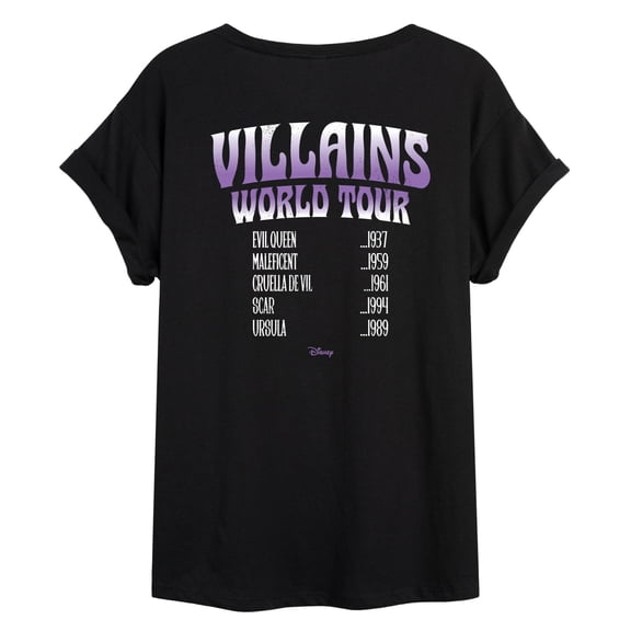 Disney Villains - World Tour - Juniors Oversized Graphic T-Shirt