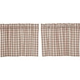 thumbnail image 4 of VHC Brands Annie Buffalo Portabella Brown Check Farmhouse Tier Curtain Set 24x36, 4 of 8