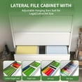 thumbnail image 5 of Metal Lateral File Cabinets with Lock,4 Drawer Filing Cabinets for Home Office,Storage Cabinets for Hanging Files Letter/Legal/F4/A4 (White), 5 of 6